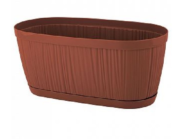 Балконный ящик с поддоном InGreen BARCELONA 2,7л, 27,5 см терракотовый